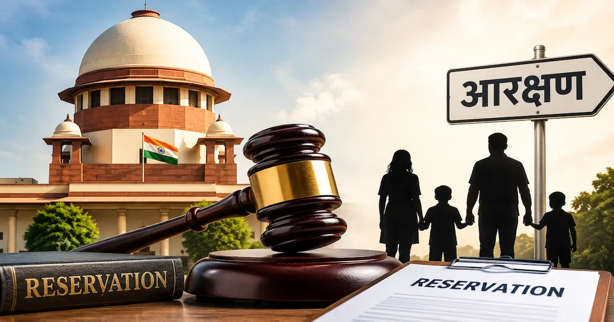सुप्रीम कोर्ट में क्रीमी लेयर और आरक्षण व्यवस्था पर सुनवाई को दर्शाती सांकेतिक तस्वीर